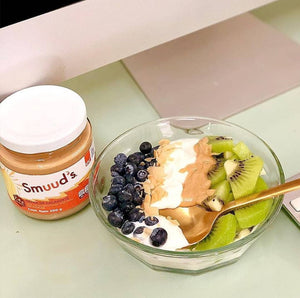 smuuds sigue en movimiento te da proteina natural sin azucar snack saludable sin conservantes sin lacteos crema de cacahuate