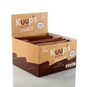 kuup's cocoa snack energetico barra de cereal natural para deportistas y diabeticos sin gluten sin conservantes natural